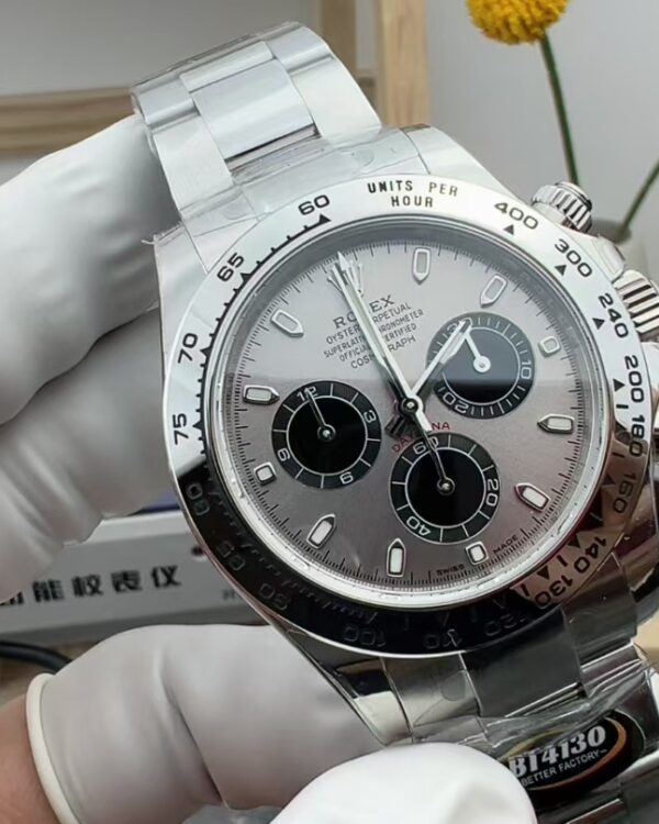 BT Rolex grey steel belt grey plate