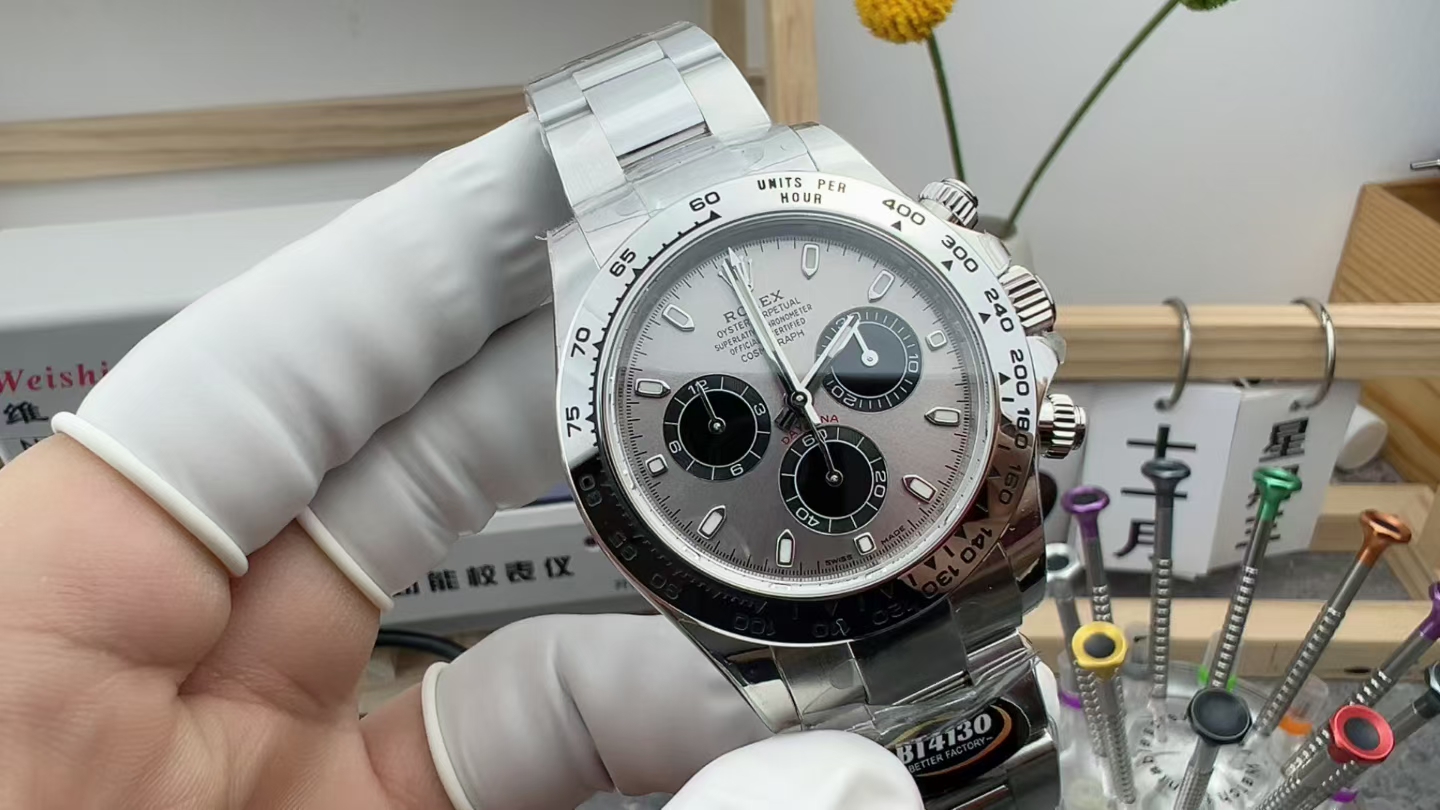 BT Rolex grey steel belt grey plate