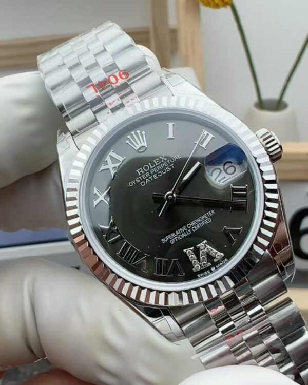 GS Rolex Grey Disc Log 31MM Steel Strip