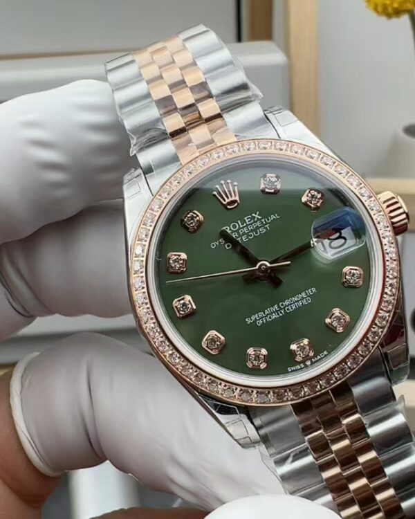 GS Rolex Log 31MM Steel Belt Green Plate
