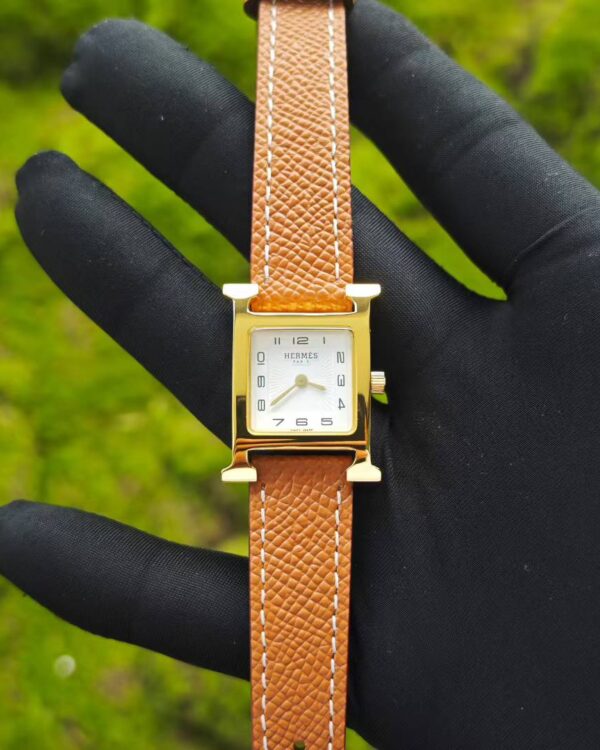 BV Factory Hermes Watch HEUREH Series Belt White Disc