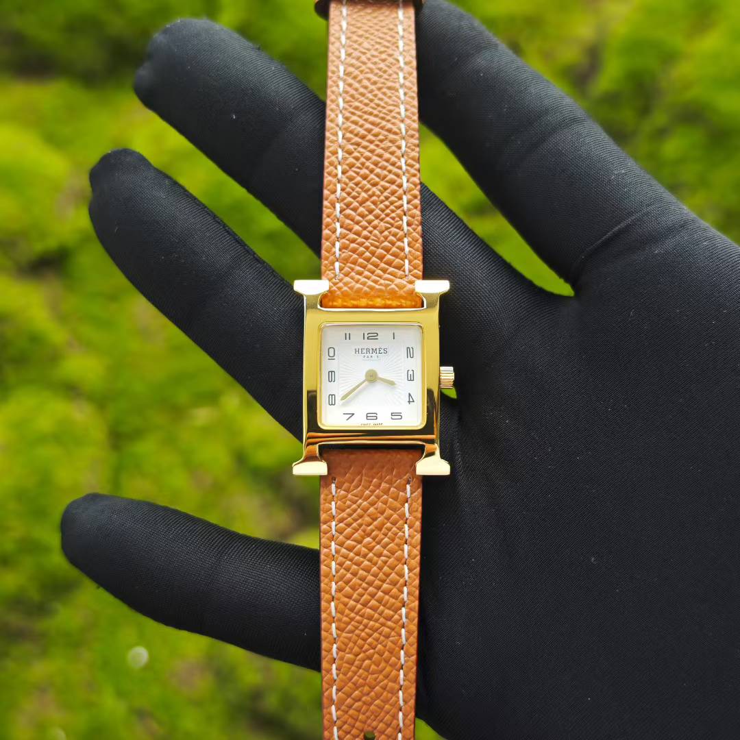 BV Factory Hermes Watch HEUREH Series Belt White Disc