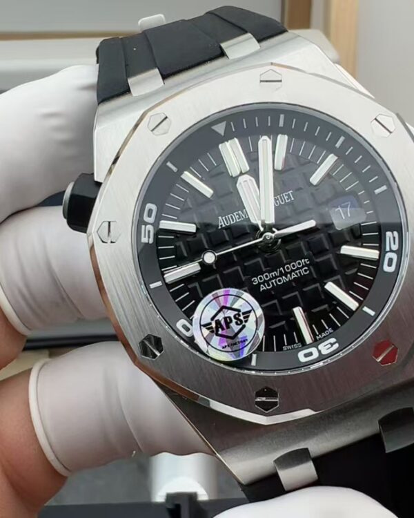 APS Audemars Piguet Royal Oak 15710 Rubber Strap Black Plate