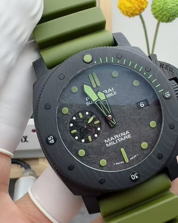 VS Panerai 961 rubber strap black plate