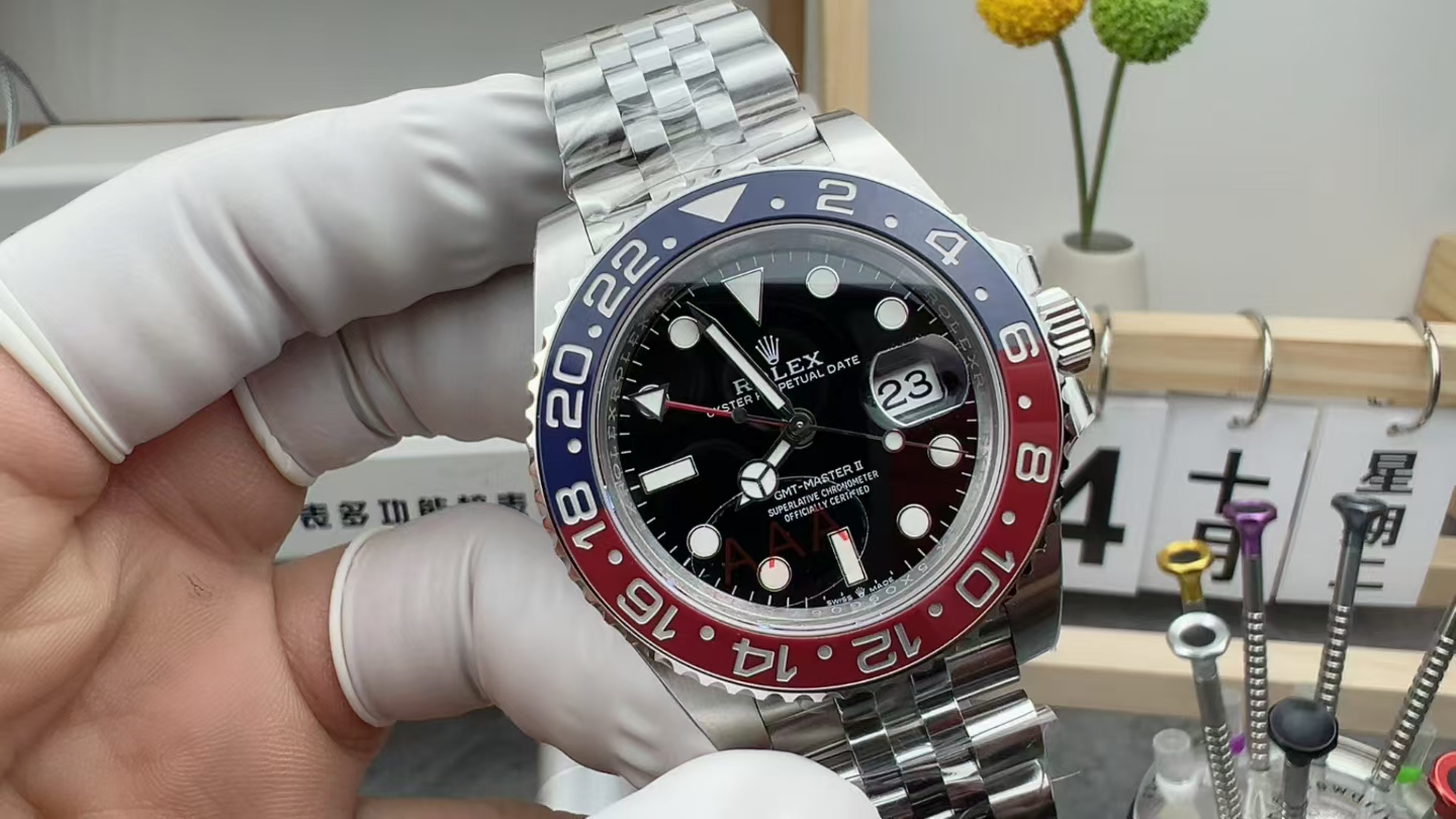 VS Rolex Greenwich 126710 Five Baht with Black Disc Coke Ring V3