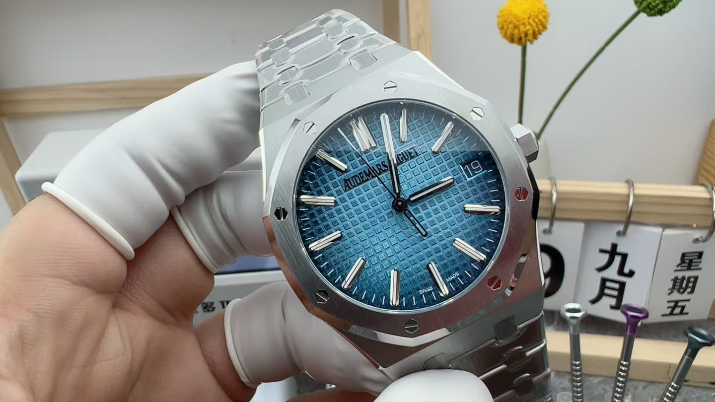 ZF Audemars Piguet Royal Oak 15500 Steel Belt Ice Blue Plate