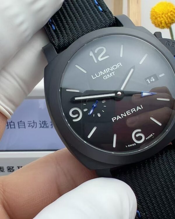 VS Panerai 1176 nylon woven strap black plate
