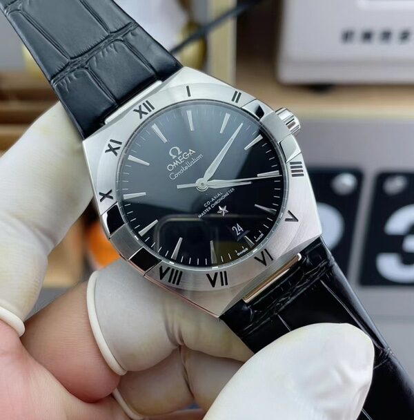 TW Omega Constellation Belt Black Disc