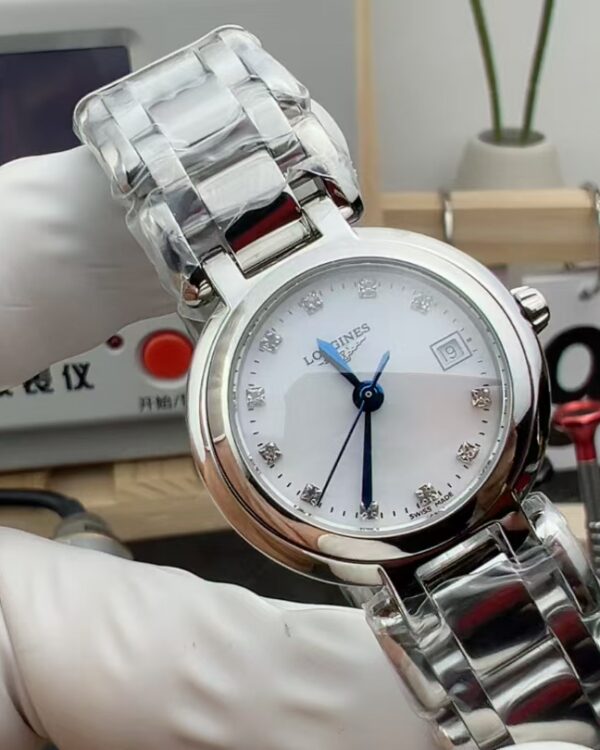 GS Longines Heart Moon Steel Strip White Plate