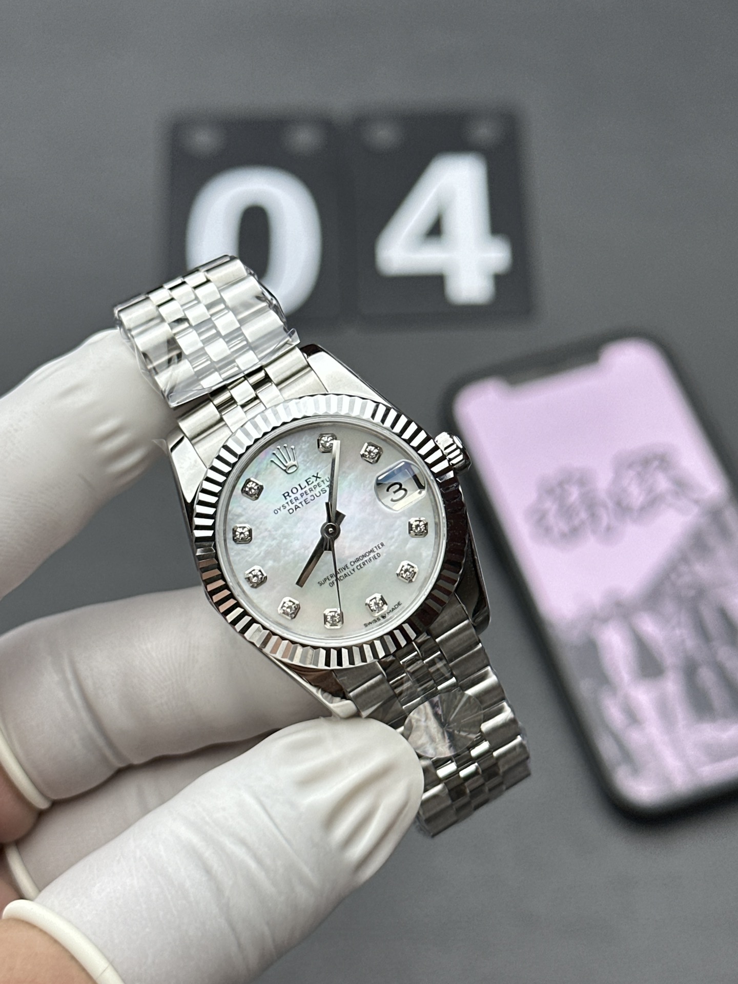 A+ Rolex 31MM Fritillaria Journal Steel Band White Plate