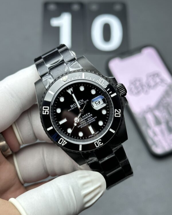 BL Rolex Carbon Black Water Ghost Steel Strip Black Plate