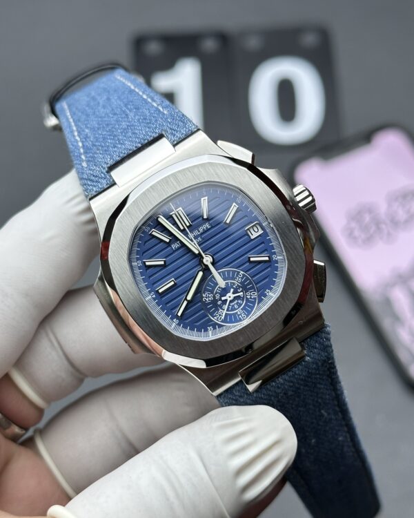 3K Patek Philippe 5980 nylon woven strap blue disc