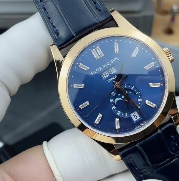 PPF Patek Philippe rose gold blue plate 5396 belt