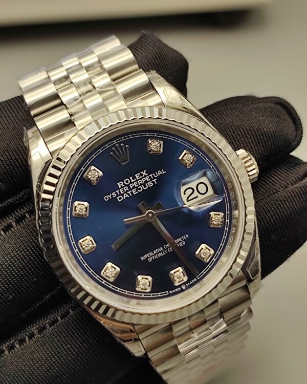 VS Rolex Blue Log 36MM   Steel strip blue plate