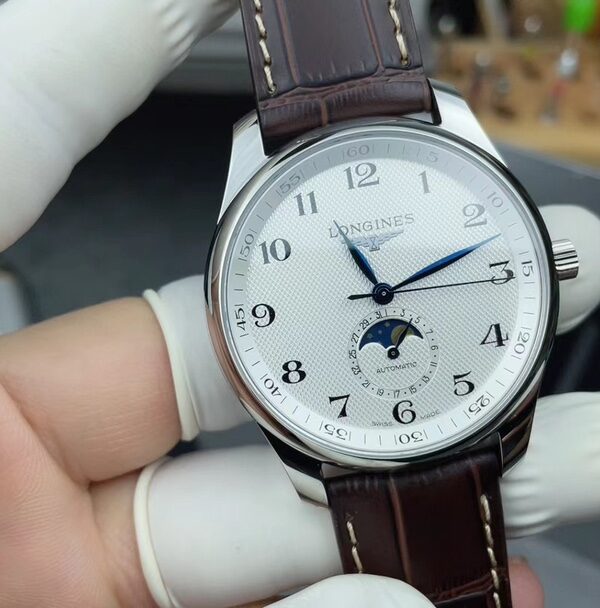 APS42 Longines Famous Craftsman Moon Phase Belt White Disc