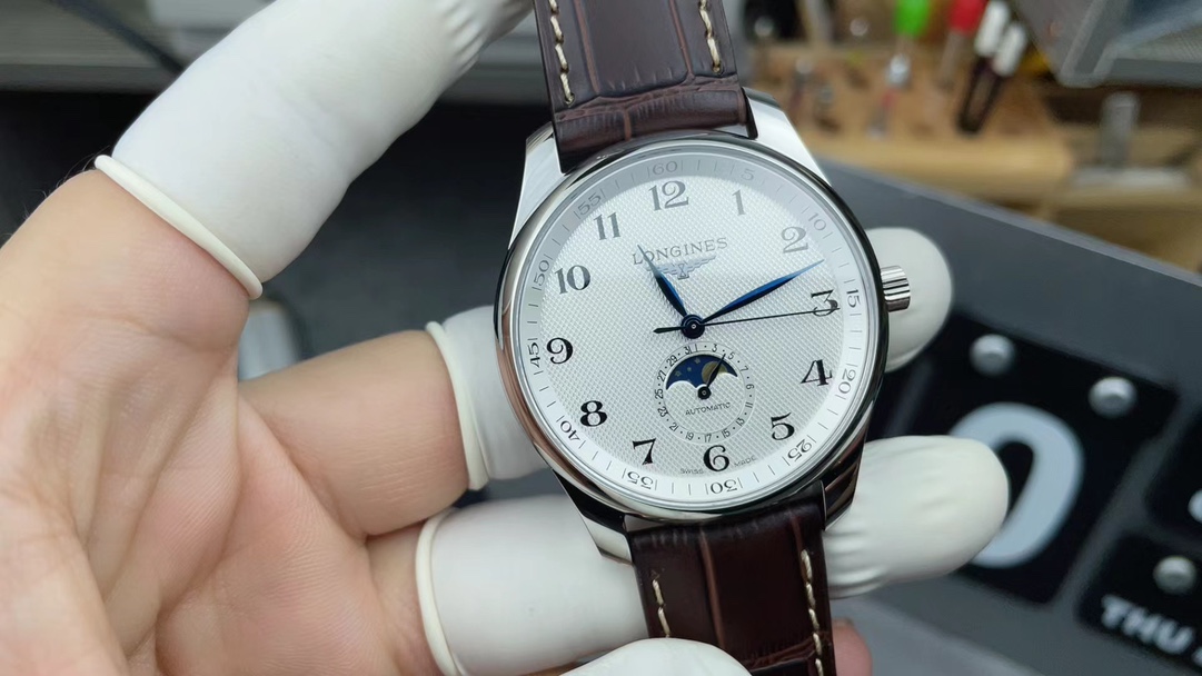 APS42 Longines Famous Craftsman Moon Phase Belt White Disc