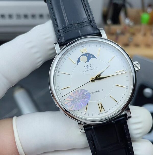 MKS Wanguo gold needle wave moon phase belt white disc