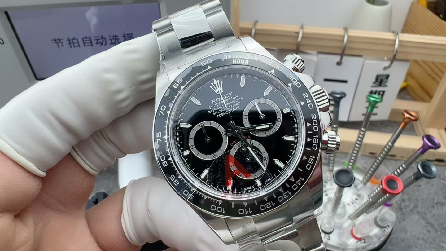 VS Rolex 4131 Black Toddy Steel Tape Black Plate