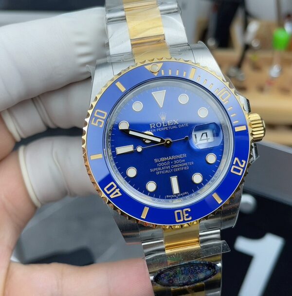 C40 Rolex Gold Blue Ghost Steel Belt Blue Disc