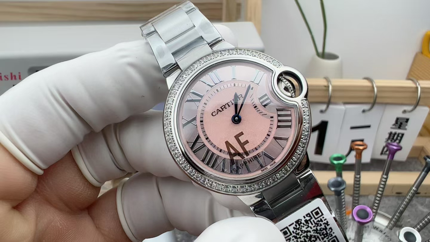 AF Cartier diamond ring powder balloon 33mm steel strip