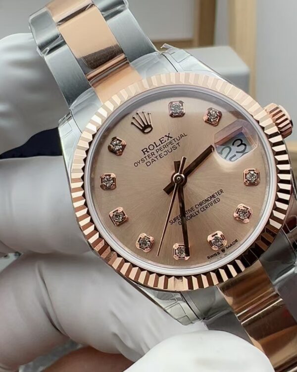 GS Rolex Champagne Plate Female Journal Steel Band