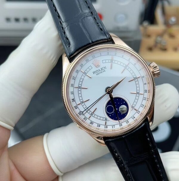 TW Rolex Cellini Belt White Disc