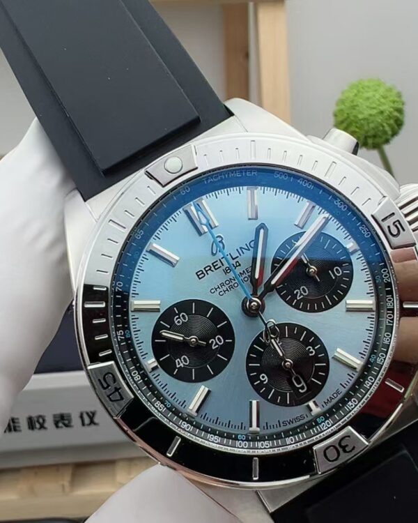 BLS Breitling Ice Blue Plate Timing Rubber Belt
