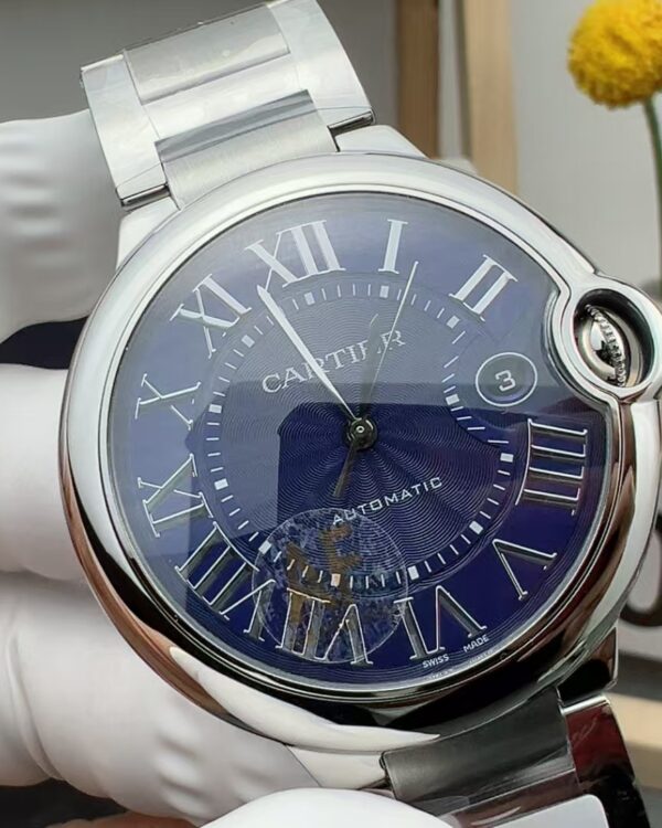 AF Cartier blue disc large balloon 42mm steel strip blue disc