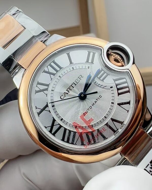 AF Cartier 33mm gold balloon steel strip white plate
