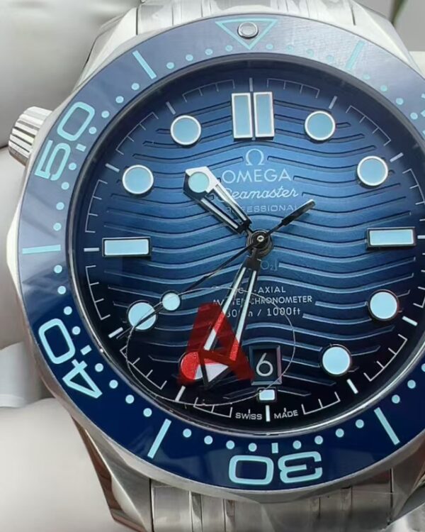 VS Omega Poseidon Seahorse 300 Steel Belt Blue Plate