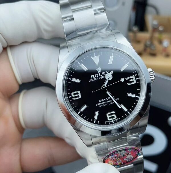 Factory C Rolex 39mm 214270 Explorer Steel Strip Black Plate