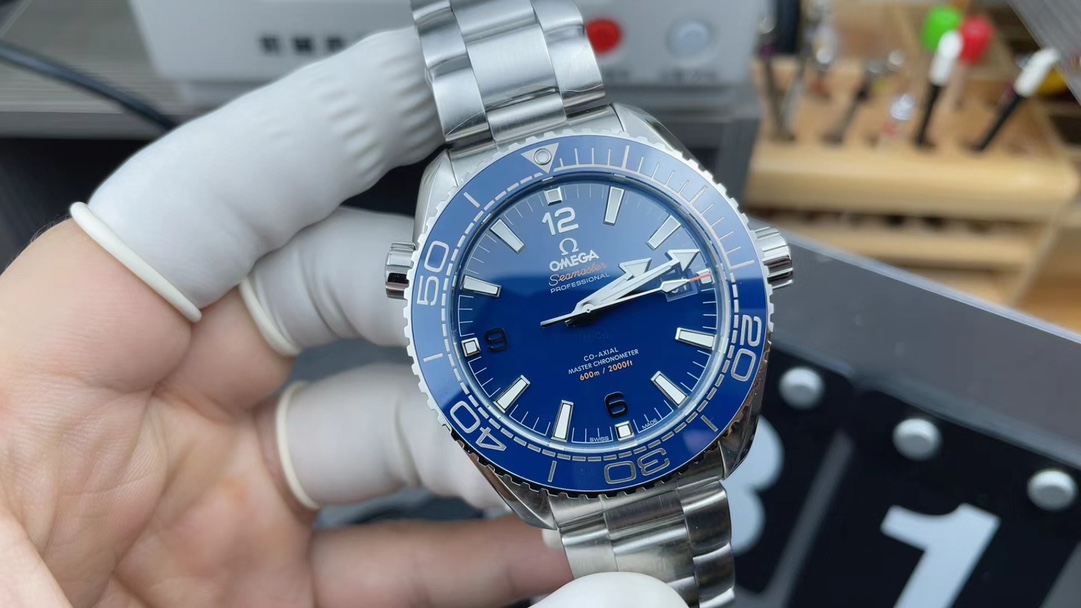 VS Omega Blue Disc Seahorse 600 Steel Belt Blue Disc