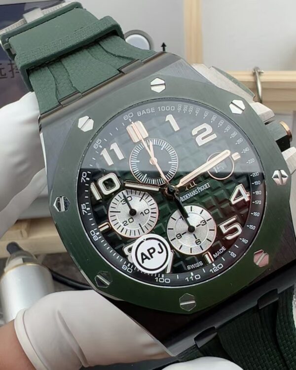 APJ Audemars Piguet Royal Oak 26400 Rubber Strap Green Plate