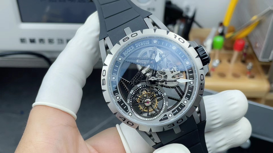 BBR Roger Dubiton Tourbillon titanium shell rubber strap