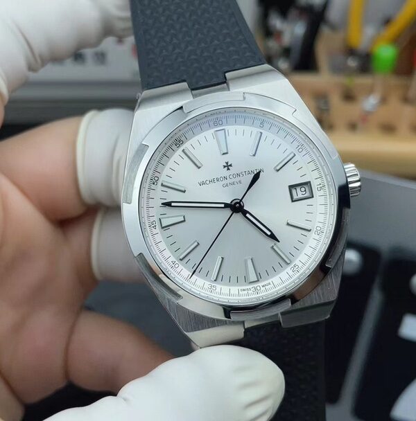 MKS Vacheron Constantin white plate and cross-sea rubber strap