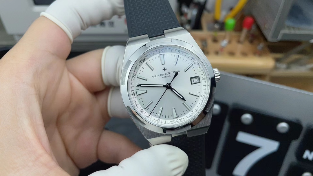 MKS Vacheron Constantin white plate and cross-sea rubber strap