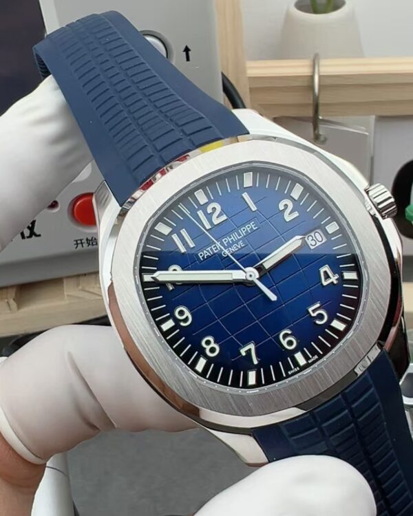 3K Patek Philippe blue disk grenade   rubber strap