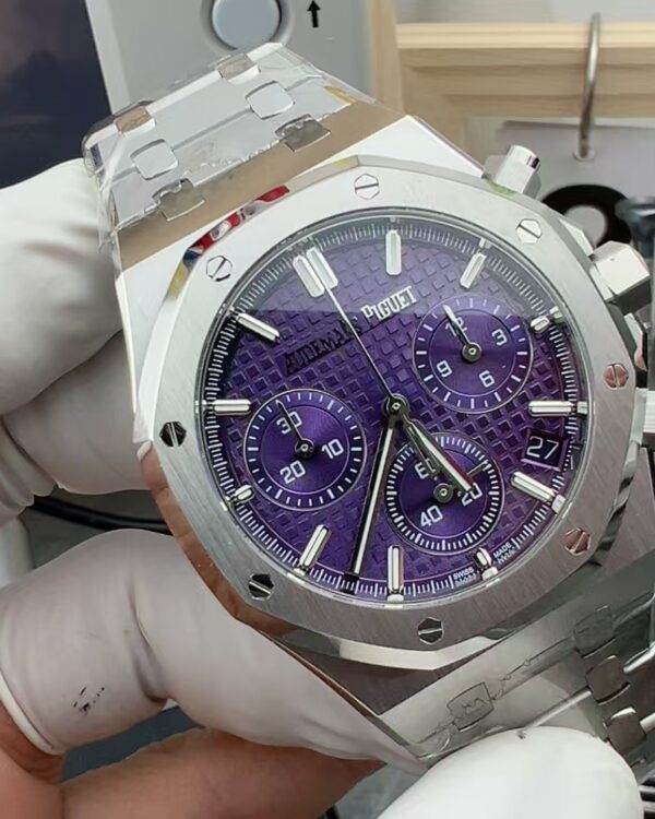 APS Audemars Piguet 26240 Steel Belt Purple Plate