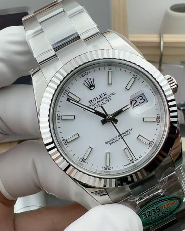 C Rolex White Disc Journal Steel Band