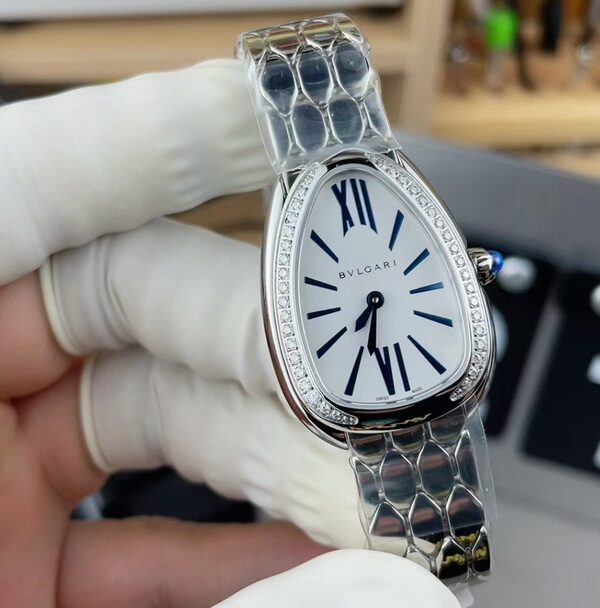 Original order Bulgari real diamond version steel belt white plate