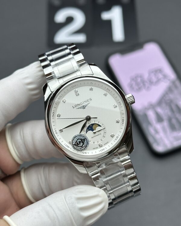 APS Longines famous craftsman moon-phase steel strip white plate