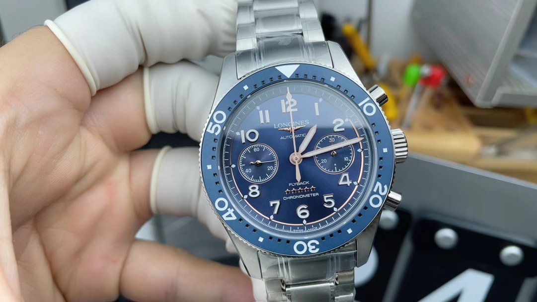 TW Longines Five-Star Admiral Steel Belt Blue Plate
