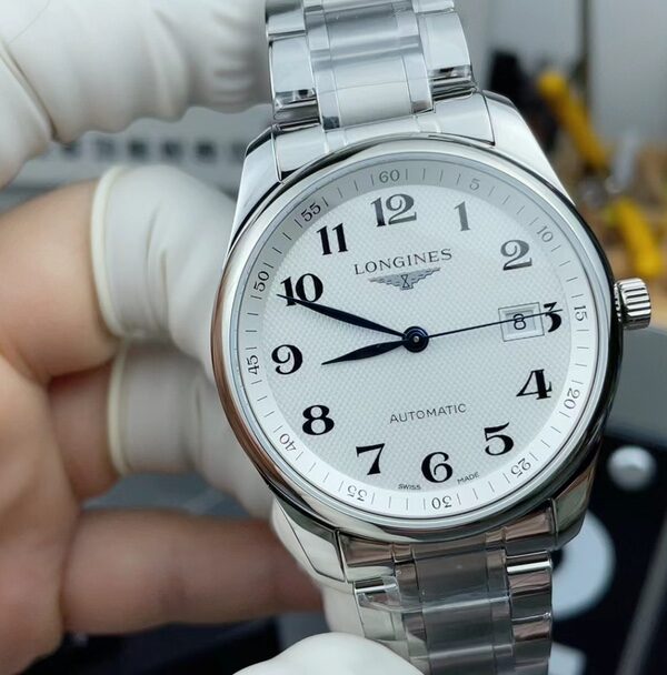 VS Longines Single Calendar Steel Strip White Plate