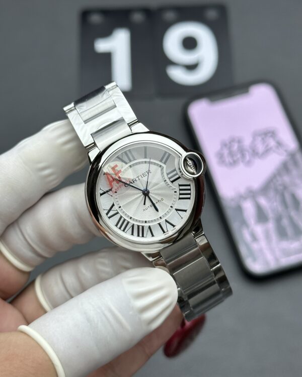 AF Cartier 36mm blue balloon steel strip white plate