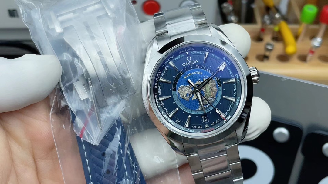 VS Omega Map Seahorse Steel Belt Blue Plate