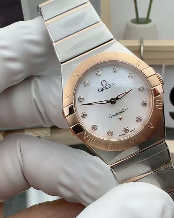SSS Omega Women's Constellation Steel Belt White Plate