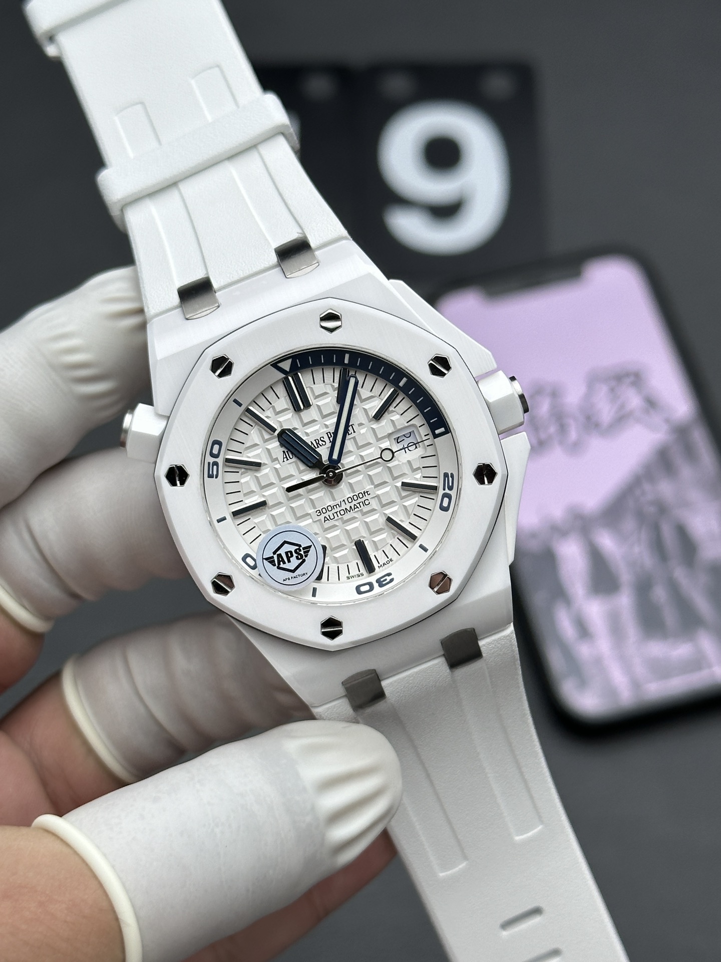 APS Audemars Piguet White Ceramics 15707 White Plate