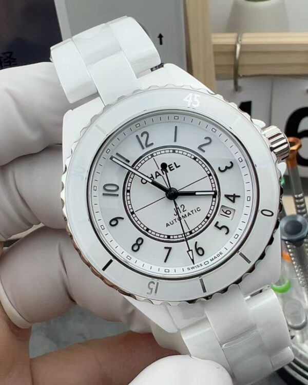 BV Chanel transparent bottom J12 2424 white ceramic white plate