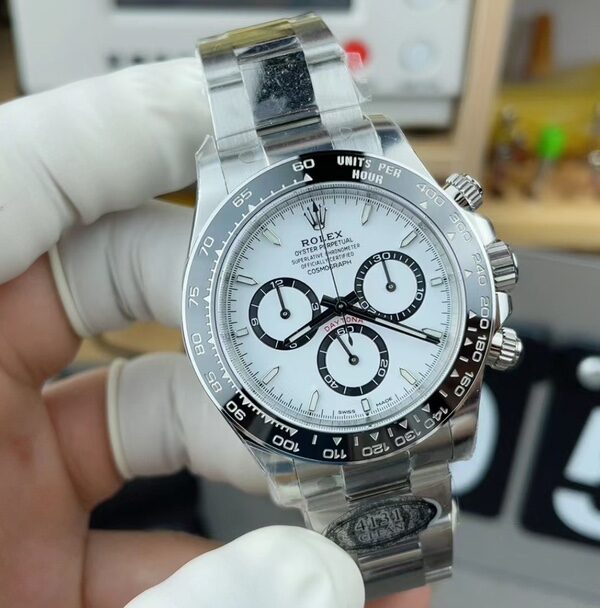 C Rolex 4131 Calibre Panda Di 2425 Steel Belt White Plate