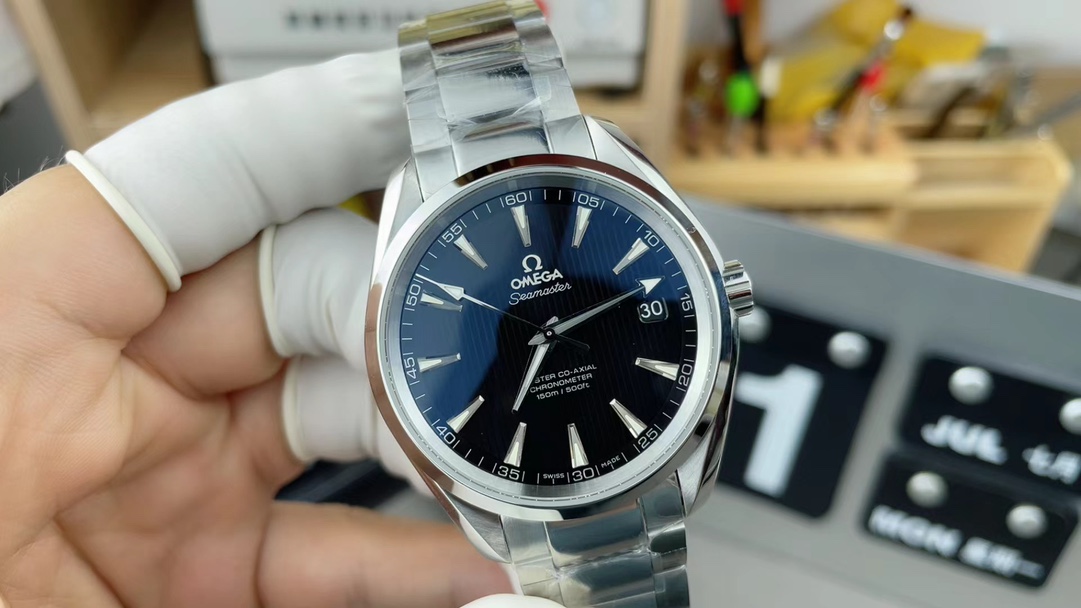 VS Omega Seahorse 150 Steel Belt Black Plate